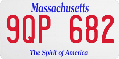 MA license plate 9QP682