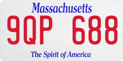 MA license plate 9QP688