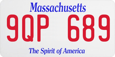 MA license plate 9QP689