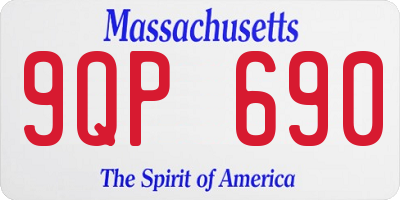 MA license plate 9QP690