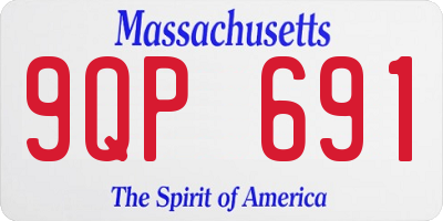 MA license plate 9QP691