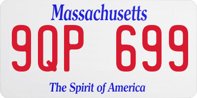 MA license plate 9QP699