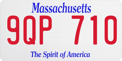 MA license plate 9QP710
