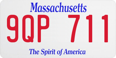MA license plate 9QP711