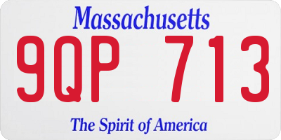 MA license plate 9QP713