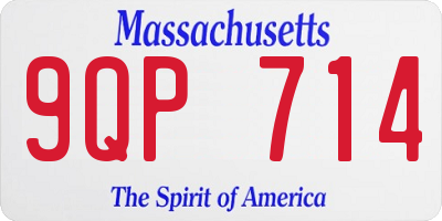 MA license plate 9QP714
