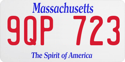 MA license plate 9QP723