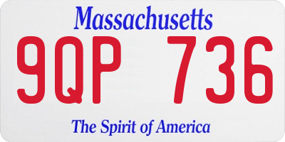 MA license plate 9QP736