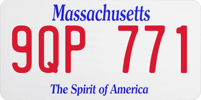 MA license plate 9QP771