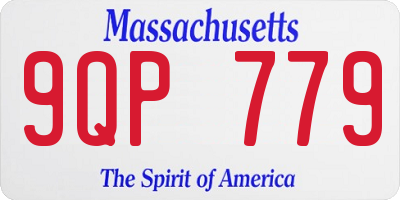 MA license plate 9QP779