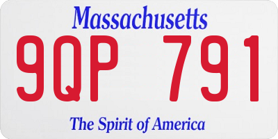 MA license plate 9QP791
