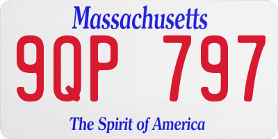 MA license plate 9QP797