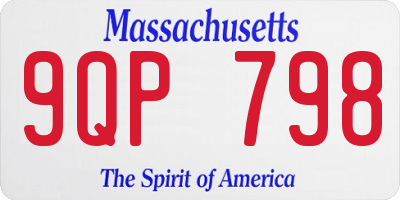 MA license plate 9QP798