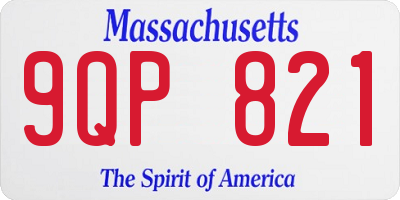 MA license plate 9QP821