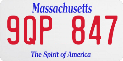 MA license plate 9QP847