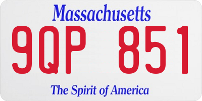 MA license plate 9QP851