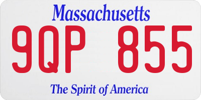 MA license plate 9QP855