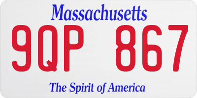 MA license plate 9QP867