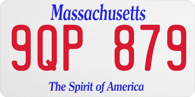 MA license plate 9QP879