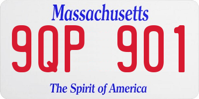 MA license plate 9QP901