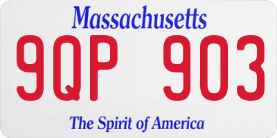 MA license plate 9QP903