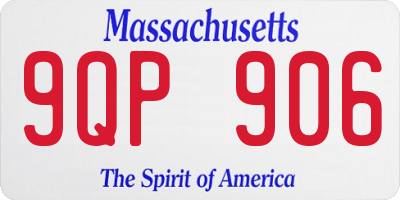 MA license plate 9QP906