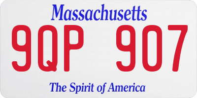 MA license plate 9QP907