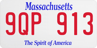 MA license plate 9QP913