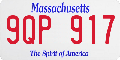 MA license plate 9QP917
