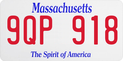 MA license plate 9QP918