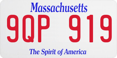 MA license plate 9QP919