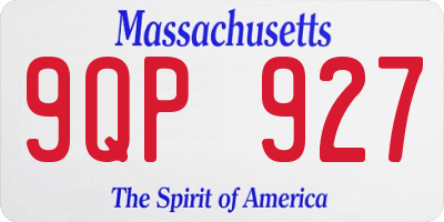 MA license plate 9QP927