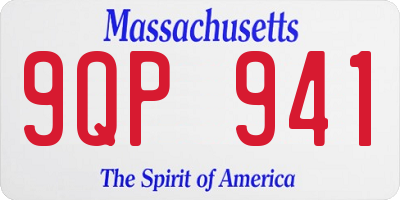 MA license plate 9QP941