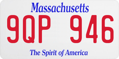 MA license plate 9QP946