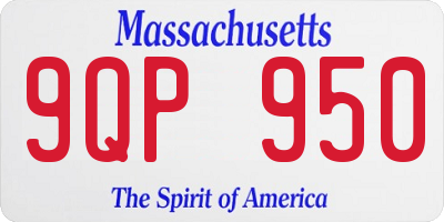 MA license plate 9QP950