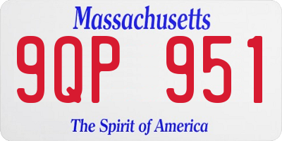 MA license plate 9QP951