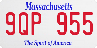 MA license plate 9QP955