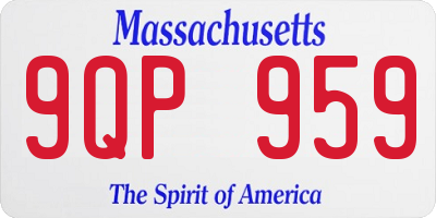 MA license plate 9QP959