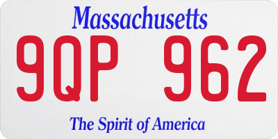 MA license plate 9QP962