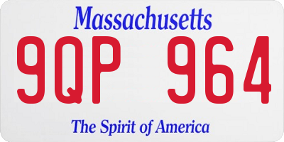 MA license plate 9QP964
