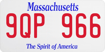 MA license plate 9QP966