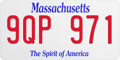 MA license plate 9QP971