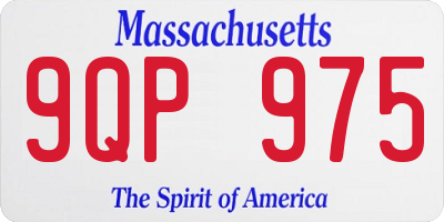 MA license plate 9QP975