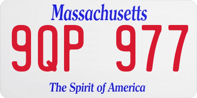 MA license plate 9QP977