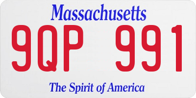 MA license plate 9QP991