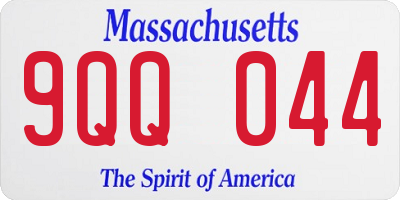 MA license plate 9QQ044