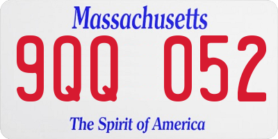 MA license plate 9QQ052
