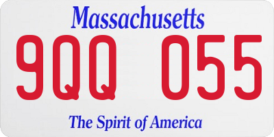 MA license plate 9QQ055