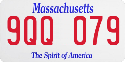 MA license plate 9QQ079