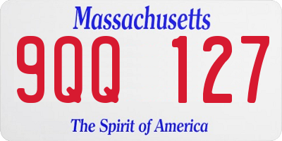 MA license plate 9QQ127